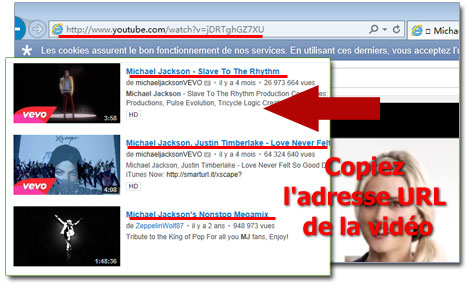 Copiez URL de YouTube